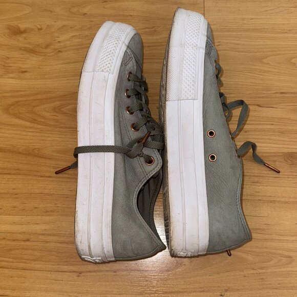 Sage Green Platform Converse - Picture 3 of 6